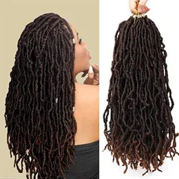 18 Inch Long Ombre Synthetic Braiding Hair Bundles Faux Locs Curly Crochet Hair Extensions Soft Dreads Crochet Braids Soft Dreadlo2827517