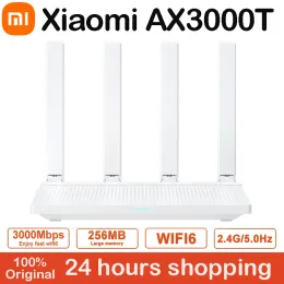 Control Xiaomi Router AX3000T WiFi6 Mesh Dual WAN 2.4/5GHz Signal Network 3000Mbs Qualcomm CPU Repeater Amplifier NFC touch Miwifi ROM