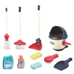 Детские уборки Set Toys Modler Broom Baby Mop Dustpan Playset Prete Play Play House Cleaning Kit Brush Soap Want Clean