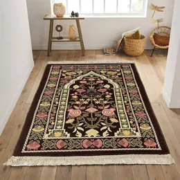 Carpets Floor Mat Muslim Simple Creative Retro Rectangle Elegant Decorative Wedding Party Ultra-soft Prayer Tassel Carpet