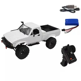 WPL C24-1 RC Araba Uzaktan Kumanda Araba RC Paletli 2.4G Off-Road Araba Buggy Hareketli Makine 4wd Çocuklar Batarya Güçlü Arabalar Erkek Hediye