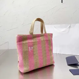 Designer Bag Womens Luxurys Bolsa Francês Grama Tecido Saco Mulheres Verão Novo P Versátil Bolsa De Ombro Tecido Tote Bag Grande Capacidade Bolsa Bolsa