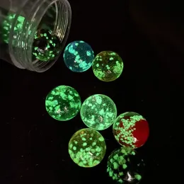 10 pezzi di giocattoli pat che rimbalzano giocattoli che rimbalzano la palcata decorazione del pesce marmori di vetro luminoso pallone da flipper per piccoli marmi