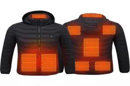 Paratago Nya vintervärmejackor män kvinnor uppvärmda varma kläder USB värmare termisk bomullsvandringsjaktrockar p91138 2011301976039