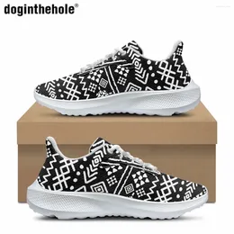 Sapatos casuais Doginthehole antigo Totem Print Design Mulheres tênis ao ar livre para mulheres confortáveis