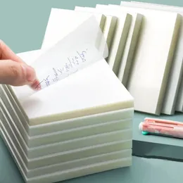 50 Sheets transparentes postados note sticky blocos de bloco posts Posits papeleria journal escola de papelaria