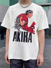 半袖ロボットアームAkira VintageTeeルーズサマーTシャツ男性のための夏のTシャツ
