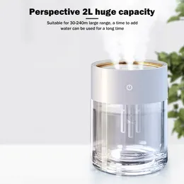 Air Defuser Humidifier 3 Nozzle Fragrance Sleep Atomizer Ultrasonic Large Capacity Seven-color Lamp Portable USB for Home Office 240321