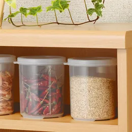 Японская импортная кухонная банка для хранения зерна, бытовая пластиковая коробка для хранения продуктов питания, герметичная банка с гайкой