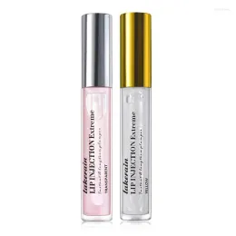 Glans Lip Gloss Plumping fuktgivande fuktande förstärkare 2st Natural Minska fina linjer tydliga för fullare