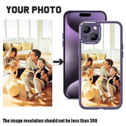 Cell Phone Cases Personalized DIY Customized Name Photo Case For iPhone 15 Pro Max 14 13 12 11 Shockproof Soft Silicone TPU Cover 2442