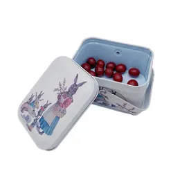 2024 1pc Vintage Small Suitcase Storage Tin con coperchi Candy Cookie Box per feste di compleanno di matrimonio Scatole regalo in metallo decorativo per la scatola di biscotti caramelle con coperchi