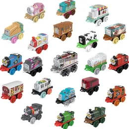 Original Thomas och Friends Minis Train FCC92 Blind Box Cute Hawaii Farm Ice Cream Music Multitemes Train Model Toys for Boy