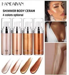 Handiyan Vücut Lüminizer Bronzer Fosforcu Sıvı Ayar Sprey Parlayan Parlak Glow Gül Altın Vurgulama Makyajı Su Geçirmez2144565