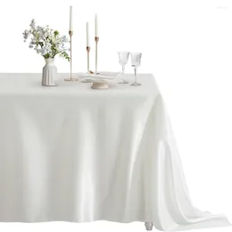 Bordduk 5st Satin Tyg Tabelduk El Banquet Wedding Party Decor White Rektangel Minimalistiska hushållsslät täckning