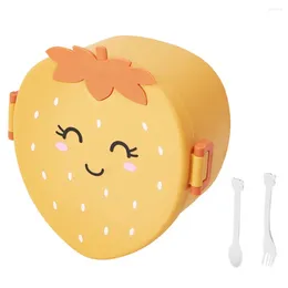 Dinnerware Strawberry Lunch Box Container Household Strawberries Portable Wear-resistant Modeling Compact