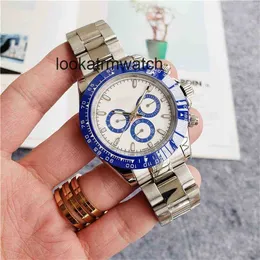 Automatisk klocka RLX Fashion Man Watches Designer Luxury Watches Herrmärke helautomatiskt mekaniskt mekaniskt rostfritt stål Band Trend Three Eye Six Business Watch