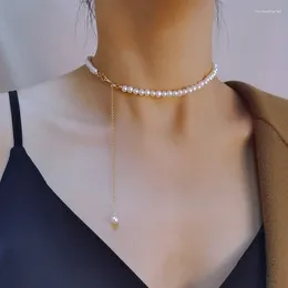 펜던트 lii ji Choker 목걸이 진주 14k 골드 가득 채워지지 않음 페이드 높은 광택 담수 여성 보석 크리스마스 선물 칼라