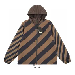 Двусторонняя куртка с полным принтом логотипа, весенние ветрозащитные женские куртки, классическое мужское пальто с буквой F, винтажные свободные толстовки CSD2404023-12