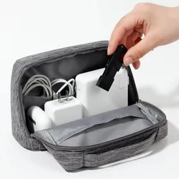 Custodia per organizzatore portatile digitale per cuffie per le cuffie per la borsa di stoccaggio dell'armadio per la cerniera del caricatore cavo dati USB Borsa
