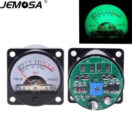 2pcs 35mm Painel Vu Medidor 500VU com luz de fundo de luz de luz Medidor de pressão+ VU Placa de driver de áudio de nível VU DC/AC 6-12V Entrada