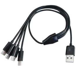 Multi 4 i 1 USB C Lång laddningskabel laddningsladd flera portar Laddning Kabel Typ C -kontakt för mobiltelefoner