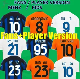 Lukaku Soccer Jerseys Barella Correa Giroud Ibrahimovic Lautaro Milans Theo Brahim 23 24フットボールシャツ2023 2024ユニフォームメンキッズキットセット