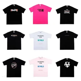 Moda Luxo Vetements Camista Classic Camiseta de alta qualidade Carta impressa masculina e mulheres camisetas de algodão puro casal hip hop streetwear 8z29