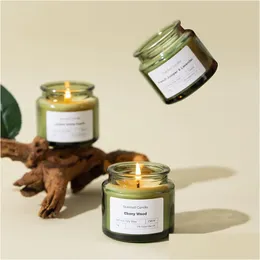 냄새가 나는 촛불 주니퍼 라벤더 양초에 대한 자연 콩 유리 선물 여성 20 시간 화상 드롭 배달 정원 장식 향기 dhufo