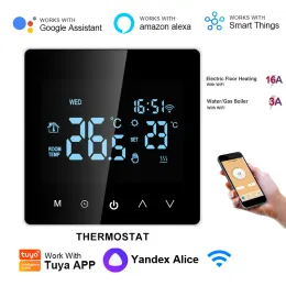 TUYA SMART WiFi Thermostat Electric Floor Heat Water/Gas Boiler LCD Digital beröring Temperaturkontroll för Google Home Alexa