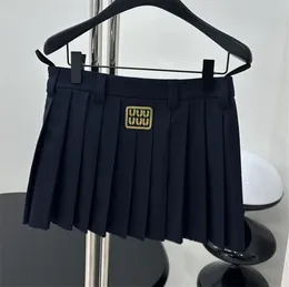 Carta bordada saia feminina sexy mini saias plissadas moda casual diário designer de luxo saias elegantes