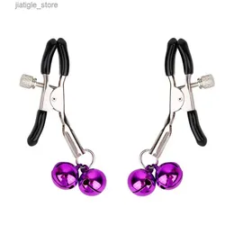 Altri oggetti di bellezza per la salute morsetto per capezzolo con 2 campane metalliche clip per capezzolo regolabili bdsm clip mammario gioielli per le donne per donne e coppie y240402