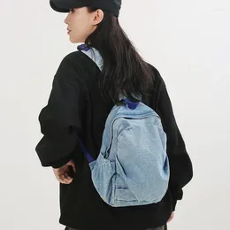 Schultaschen Kleine Damen Rucksack Weibliche Schultasche Bagpack Mode Denim Rucksäcke Für Teenager Mädchen Mini Frau Rucksack Mochila