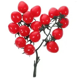 Party Decoration Simulated Cherry Tomatoes Artificial Plants Decor Home Supplies Pvc Fake Adorn Child Fruit Ornament