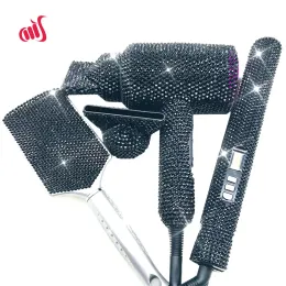 Iron Professional Salon Hot Tools Set Bling Flow Dryers Haarglätter und Perückenbürste Secadores Para El Pelo Secadoras de Cabello