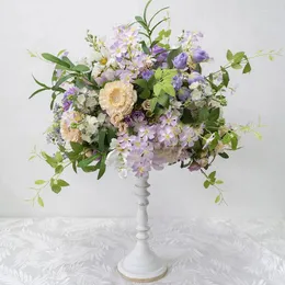 装飾的な花は結婚式のテーブル用品用のフラワーボールバンケットショッピングモールとエンベントのフローラルアレンジメントブーケの小道具