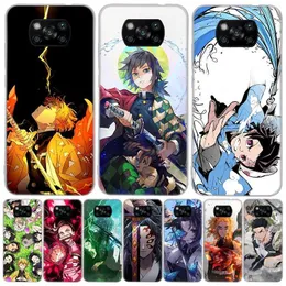 휴대폰 케이스 Kimetsu no yaiba 애니메이션 악마 사례 poco x3 gt x5 x4 nfc f3 f2 f2 m2 m2 m4 pro mi note 10 lite a3 a2 a1 cc 2442