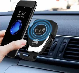 Caricatore rapido per supporto da auto con ricarica rapida wireless automatica con sensore di gravità universale da 10 W per iPhone XS X XR 8 Samsung Note 9 S9 S84739060