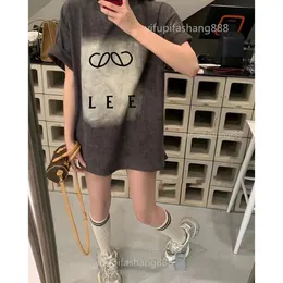 womens clothing designer t shirt clothes mens shirts loeweee shirt black white embroidery t shirts Unisex tops luxury paint couple short sleeves tees polos loose