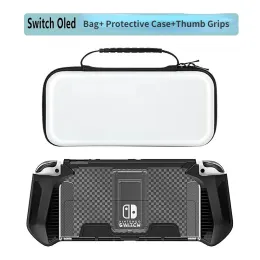 가방 Heystop Nintendo Switch OLED 케이스가 고정 스탠드, 게임 가방, Nintendo Switch OLED 모델과 호환되는 TPU 보호 케이스
