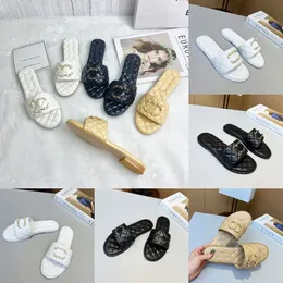 Hausschuhe Designer-Slides Damen-Ferienhausschuhe Klassische Hausschuhe mit flachem Boden Freizeitsandalen Modische Damen-Strandsandalen für Damen