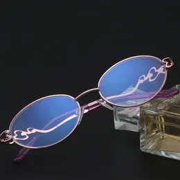 2023 Ny fabriksdirekt anti-Blue Light Coating Metal Old Elev Distance Women's Diamond Powder Reading Glasses 2012