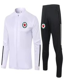 2021 Red Star FC Fußball-Trainingsanzug für Erwachsene, Fußball-Trainingsanzüge, Sets, Sport, Jacken und Hosen mit durchgehendem Reißverschluss, Trainingssets für Herren