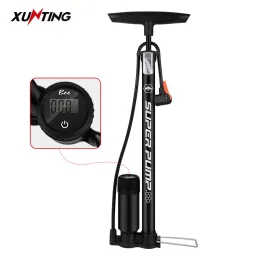 ملحقات مضخة دراجة الهواء Xunting مع شاشة رقمية إلكترونية 160ppsi لـ Presta Schrader Ball Bomba Bicicleta Bicycle Associory