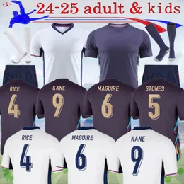 Kane Home Away 2024 2025 Camisa de futebol da Inglaterra Kit Kit Sterling Inglaterra Rashford Mount Lingard Vardy Dele 24 25 Futebol EGL camisa da seleção nacional