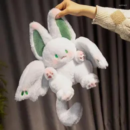 Cuscino carino pipistrello volante in peluche retro creativo spirito bianco peluche magico peluche regalo di compleanno Kawaii