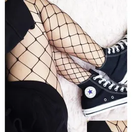 Kids Socks 2021 Hollow Out Sexy Pantyhose Black Women Tights Stocking Fishnet Stockings Club Party Hosiery Calcetines Female Mesh Dr Dhqly