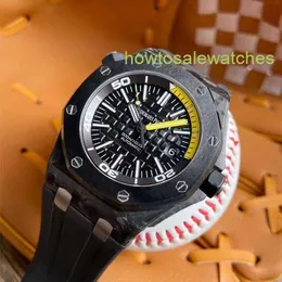 Lastest AP Wrist Watch Royal Oak Offshore Series 15706 Forged Carbon Ceramic Ring Automatic Mechanical 42mm Mens Watches