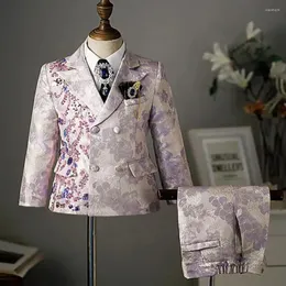衣類セット子供用セットスパンコールデザイン紳士男の子のタキシードキッズフォーマルな結婚式の誕生日パーティースーツエレガントなドレス
