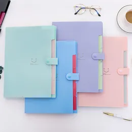 1 PC A4 Kawaii Dokumentväska Vattentät filmapp 5 lager Dokumentpåse Kontor Stationery Storage levererar nya